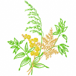 Flowers And Tree Embroidery Design 4